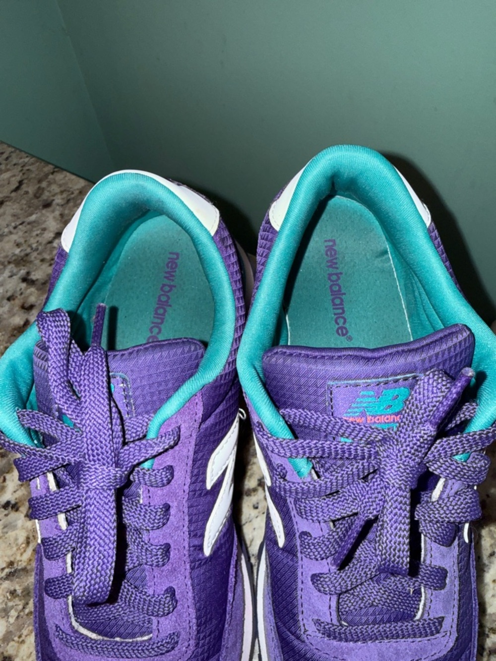 New Balance 501 Women’s Sneakers Size 7.5 Purple Teal WL501TSP Retro Shoes - Picture 4 of 6